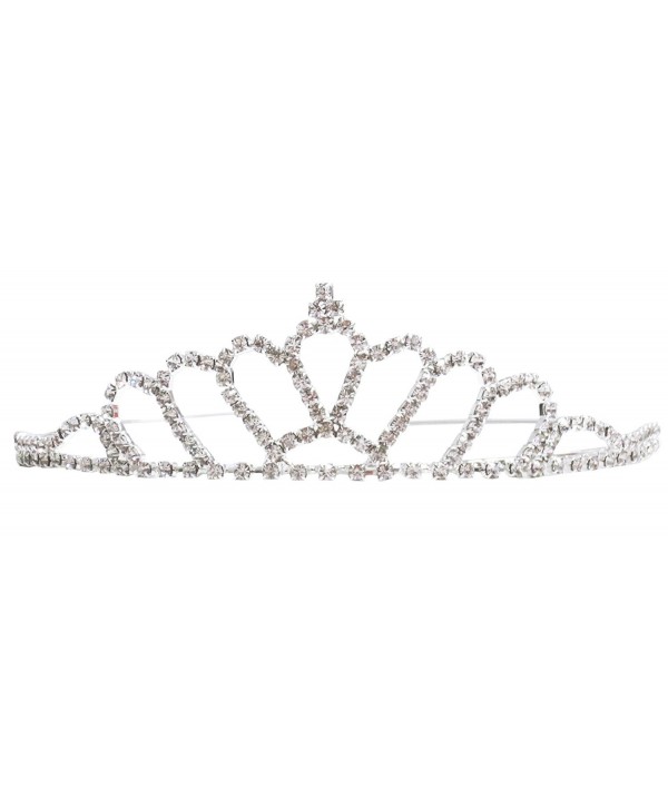 Simplicity Women's Prom Queen Crystal Rhinestones Crown Tiara - 983_fan-shape - C011YWC4EH9