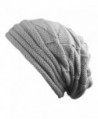 Fashion Women Knit Cap Warm Winter Beret Braided Baggy Crochet Beanie Hat Ski Cap - Shadow Gray - CV1866DKQWE