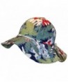 David & Young Womens Wide Brim Bucket Hat W/Floral Designs (One Size) - Green/Blue/Red/Navy - CB12N15E9L4