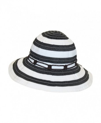 Black White Wide Brim Summer in Women's Sun Hats