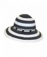 Black White Wide Brim Summer in Women's Sun Hats