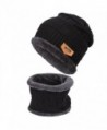 Gladys Moses Winter Beanie Warm Knit Hat Snow Ski Skull Cap Hat Scarf Set - Black - C91897SH6GE