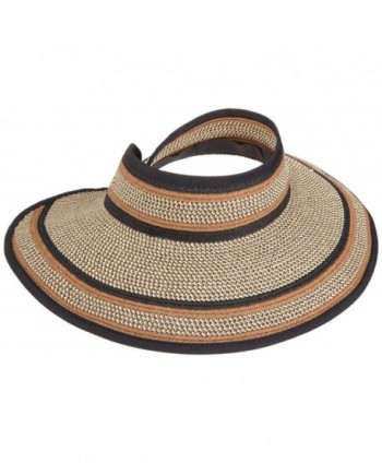 San Diego Hat Company Women's Ultrabraid Visor Hat - Mixed Brown - CS1143BNX3P