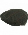 Plaid Wool Blend Ivy Scally Cap Houndstooth Driver Hat Newsboy Flat - Green - CR1297M7TVL