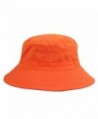 Home Prefer Unisex Mens Womens Daily Summer Hat Plain Sun Protection Bucket Hat - Orange - CD12CSI0H9H