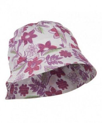 Ladies Floral Bucket Hat Lilac in Women's Bucket Hats