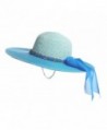 Kaisifei Straw Derby Cap Womens Flax Sun Hat - Blue - C512DOG3YQP