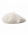 MaiTaiTai Women's Berets Cap Wool Hat Ladies Beret Warm Winter Fall Elegant French Painter Cap - White - CJ188C7T8DY