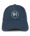Trendy Apparel Shop Harry Platform Embroidered Soft Cotton Adjustable Cap Dad Hat - Navy - CQ12NTQBXA6