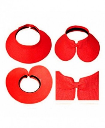 Fashion Womens Summer Foldable Red brim