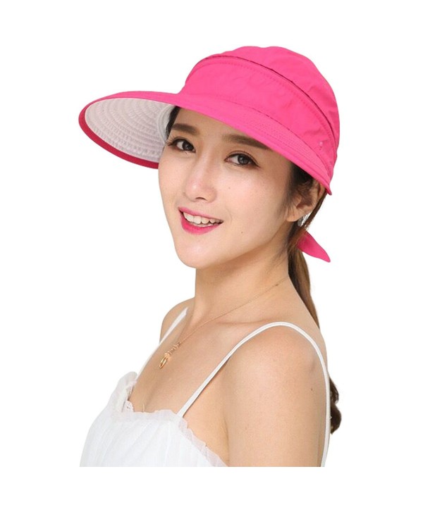 Women Lady Visor Hats Wide Brim Cap UV Protection Summer Sun Hats ...