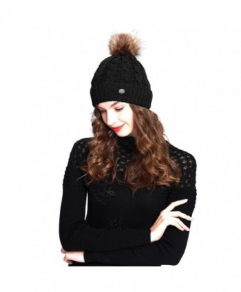 ANGELA WILLIAM BN2346 Womens Pompoms in Women's Skullies & Beanies