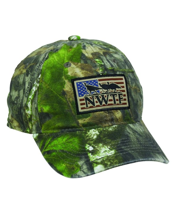 National Wild Turkey Foundation NWTF USA Flag Patch Mossy Oak Obsession Cap Hat 125 - CG17Z6LRZS7