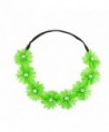 Lux Stretch Fit Floral Headband Head Crown Flower Crown Head Piece Neon Green - Neon Green - C911QDAEMPV