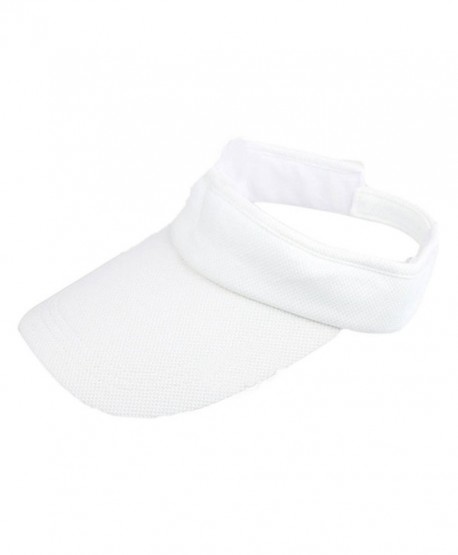 Hatop Women Visor Sun Plain Hat Sports Cap Colors Golf Tennis Beach Hat Adjustable - White - CP12DAN4PJ1