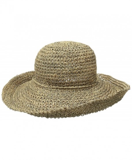 Scala Women's Crocheted Seagrass Hat With Self Trim - Natural - CX11JI5EGY1