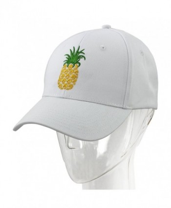 melitop005 Pineapple Dad Hat Baseball Cap Sun Cap Cotten Snapback Adjustable Outdoor Sports Cap - White - CW186W4DNI2