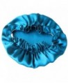 COCOSILK Natural Silk Sleep Cap For Women & Men- Silk Night Head Cover Bonnet Hat For Hair Beauty - Peacock Blue - CW1820L7Y5X