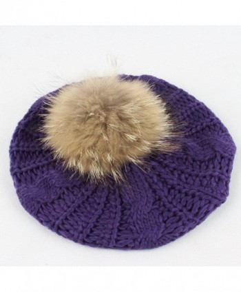 Winter Slouchy Beanies Raccoon Pompoms