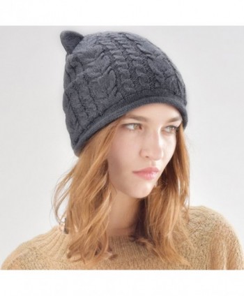 Winter Knit Beanie Cat Hat in Women's Skullies & Beanies