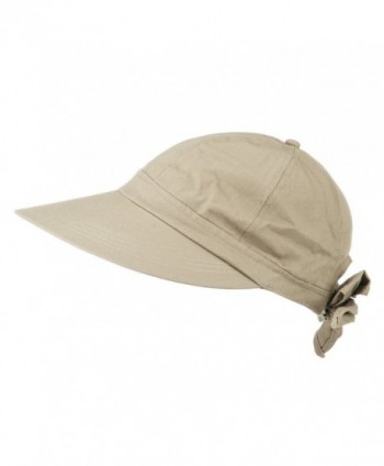 Womens Khaki Wide Gardening Visor in Women's Sun Hats