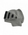 GoodCargoAlliance Knit Hair Beard Hat and Roman Knight Helmet Visor Cosplay Knit Beanie Hat - Gray - CZ186YD5YG5