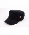 Unisex 100% Cotton Washable Cadet Cap 176HC - Black - CC11NZHC2E9