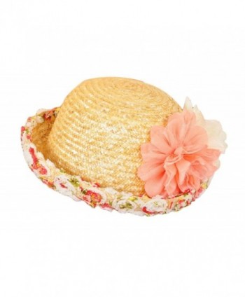 Freedi Womens Sun Straw Hat Flower Large Wide Brim Travel Beach Bucket Cord Visor Cap - A - CY182SDAIQU