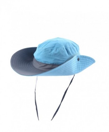 Meccion Sun Hat For Women UPF 50+ Wide Brim Breathable Summer Sun Protection Hat - Blue - CV18599GM6Q