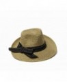 Physician Endorsed Women's Rich Pitch Fedora Packable Sun Hat with Ribbon Rated Upf 50+ - Black Tweed - CM11LCDI6NJ