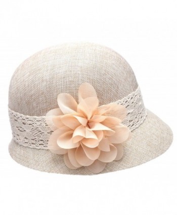 Womens Gatsby Linen Cloche Flower