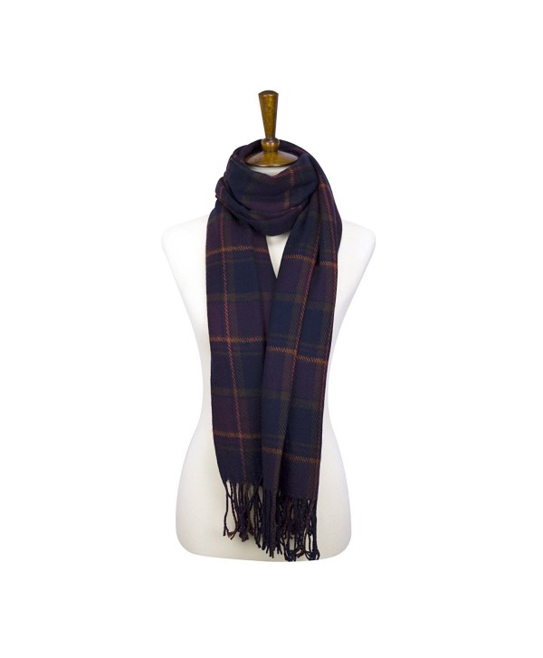 Rad Pixie Cashmere-like Acrylic Pashmina Large Winter Scarf Shawl Wrap - Plaid-purple - C31879ZHDWS