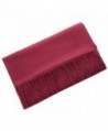 MorySong Cashmere Tassel Winter Burgundy in Fashion Scarves