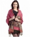 SexyTown Women's Vintage Paisley Pashmina Stole Shawl Wrap Long Jacquard Scarf - Pink2 6pc - CX127OV3079