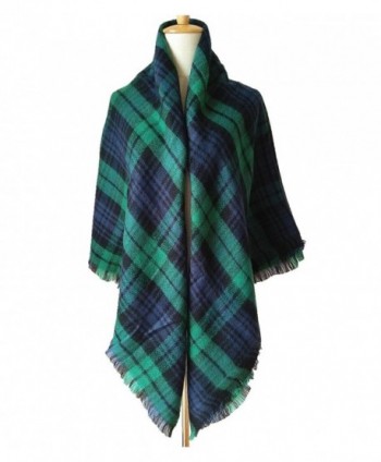 Womens Tassels Pashmina Blanket Shawl%EF%BC%88Green