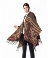 JURUAA Mexican Poncho Cloaks Cardigans in Cold Weather Scarves & Wraps