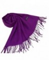 Easyhousehome women's plants cashmere shawl euramerican Pure color tassel scarf - Purple - CC186N8QZQU