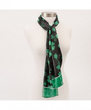 Shamrock Scarf Green Patricks Black