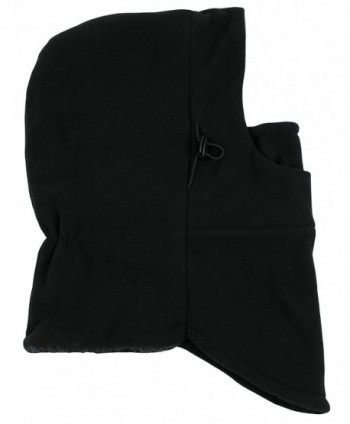 N'Ice Caps Adults Unisex Sherpa Lined Multi Layered Fleece Balaclava Face Mask - Black - C9186SW9H7Z