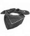 uxcell Women Polyester Fashion Round Dot Square Scarf Wrap Black White - Black-white - CB12CHMGH4D