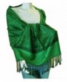 Jacquard Pashmina Paisley Shawl Green& BlackAL - C2112HTM3F9