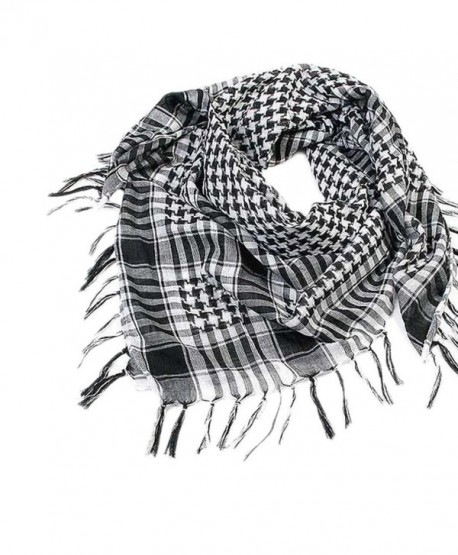 Staron Unisex Women Men Soft Arab Scarf Shemagh Keffiyeh Palestine Shawl Wrap - Black B - CF1875DU9IN