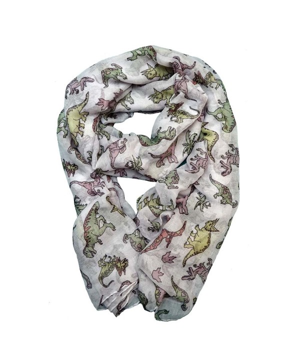 Dinosaur Scarf Gift for Women and Girls - Easter Basket Stuffer Idea - C912MY2MRPX