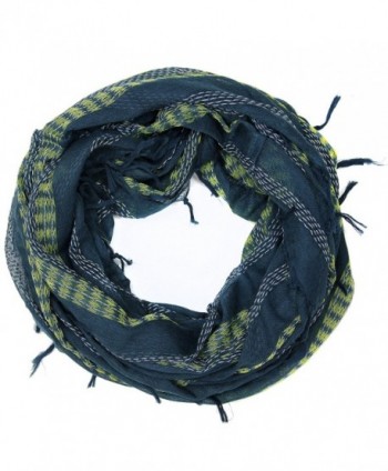 Bucasi Loop Infinity Scarf in Bohemian Knit Fringe - Green - CV11PNBFCX3