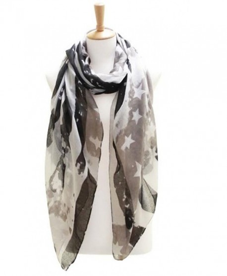 Knitting Factory Women's USA Flag Theme Vintage Kimono Shawl Selection - SCARF LOF082BK - CF12J11XXIL