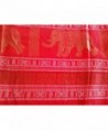 RED Thai Silk Elephant Scarf