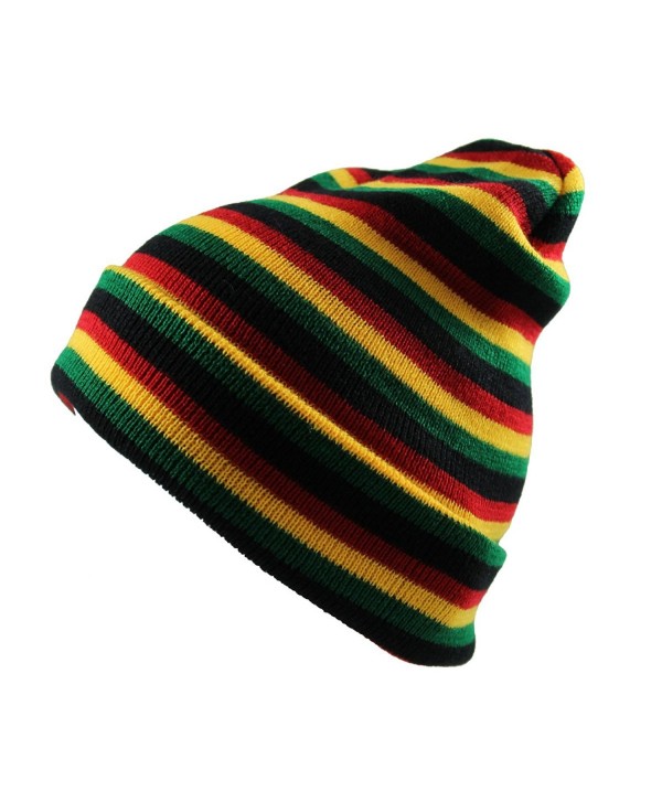 Men's Rasta Multi Long Beanie - C312291MQQZ