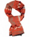 Sakkas Xayn Long Aztec Tribal Warm Patterned UniSex Cashmere Feel Scarf - Orange - CP12LBF0AJT