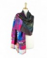 Paskmlna Double Side Rainbow Silky Colorful Exotic Pashmina Wrap Shawl Scarf - 5grey - CG12JJLVKZB