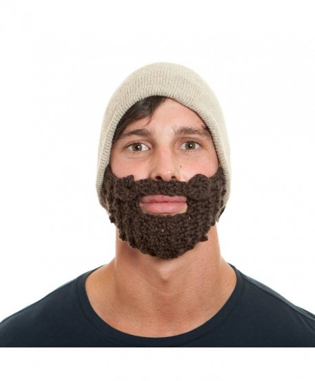 The Original Beard Beanie- Beard Hat- Made in the USA Eco Friendly - Tan - CU116R9UJS3